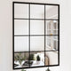 Specchio da parete Vidaxl 80x60 cm in metallo nero