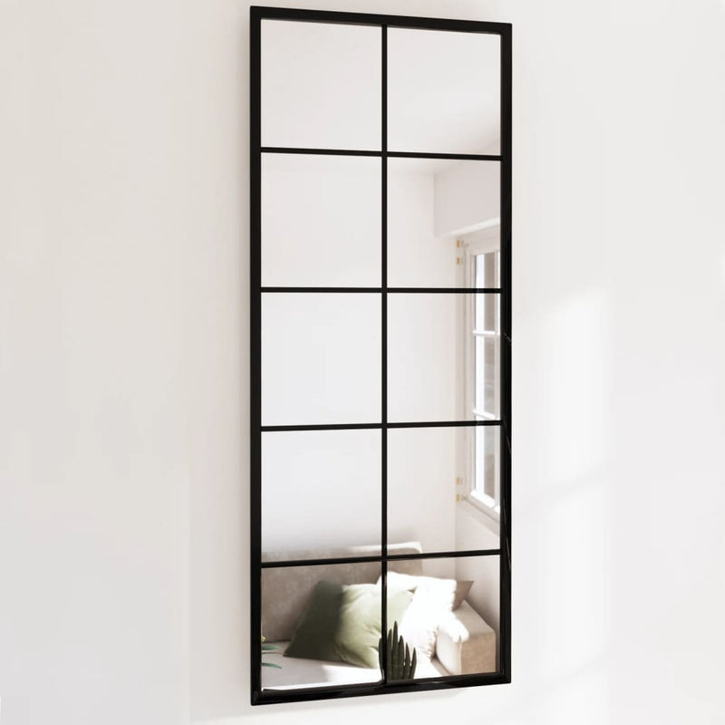 Specchio da parete Vidaxl 100x40 cm in metallo nero