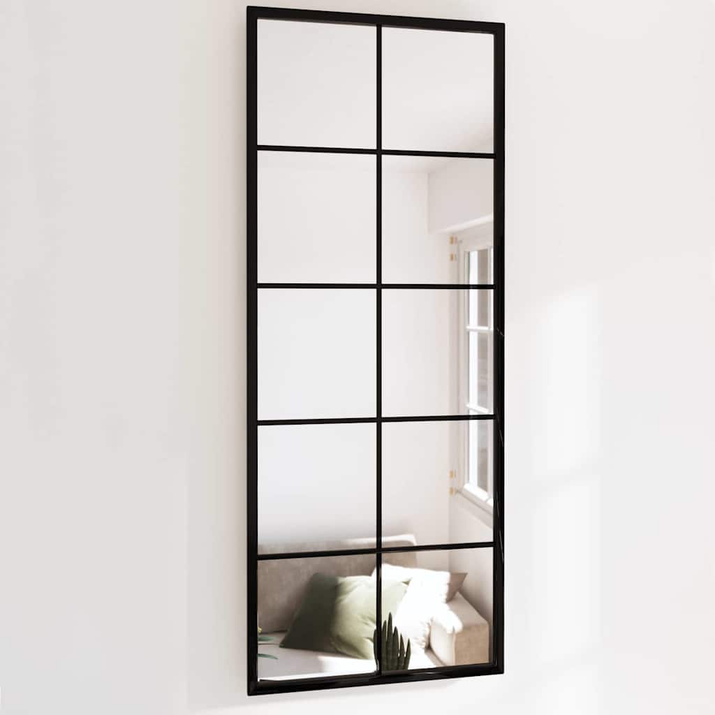 Specchio da parete Vidaxl 100x40 cm in metallo nero