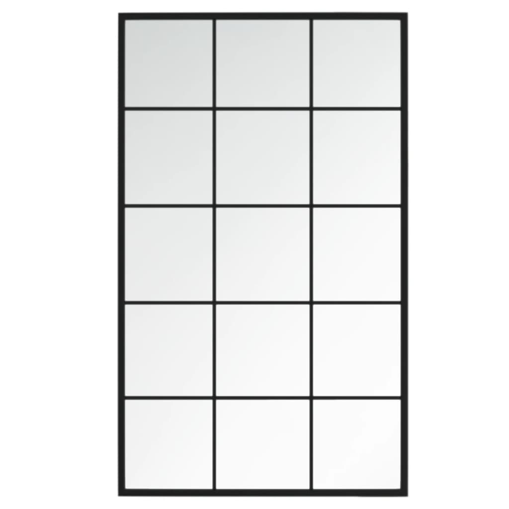 Specchio da parete Vidaxl 100x60 cm in metallo nero