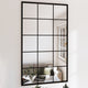 Specchio da parete Vidaxl 100x60 cm in metallo nero