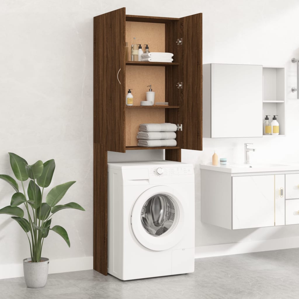 VIDAXL Washing Machine Armadio 64x25.5x190 cm Colore rovere marrone