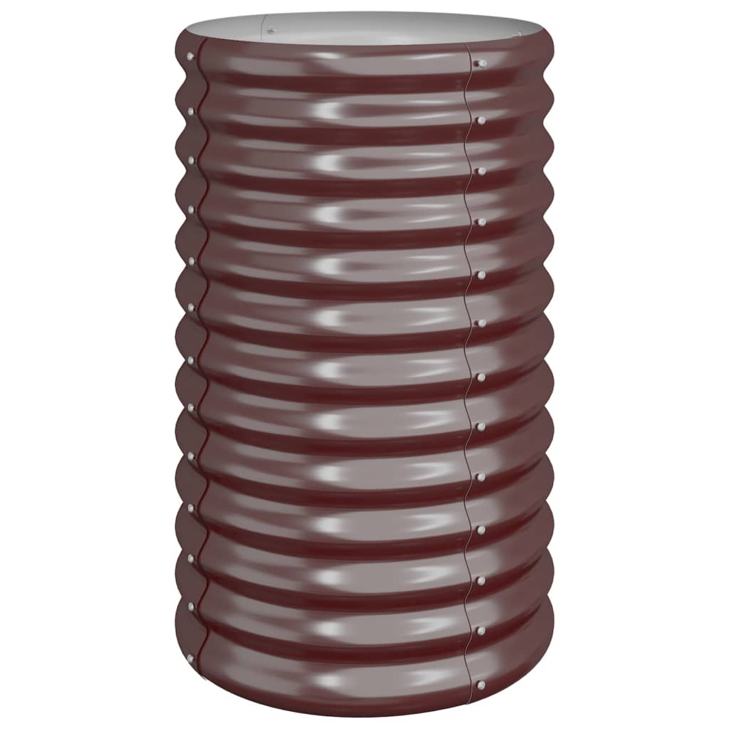 Casella di pianificazione Vidaxl 40x40x68 cm in polvere in acciaio rivestito