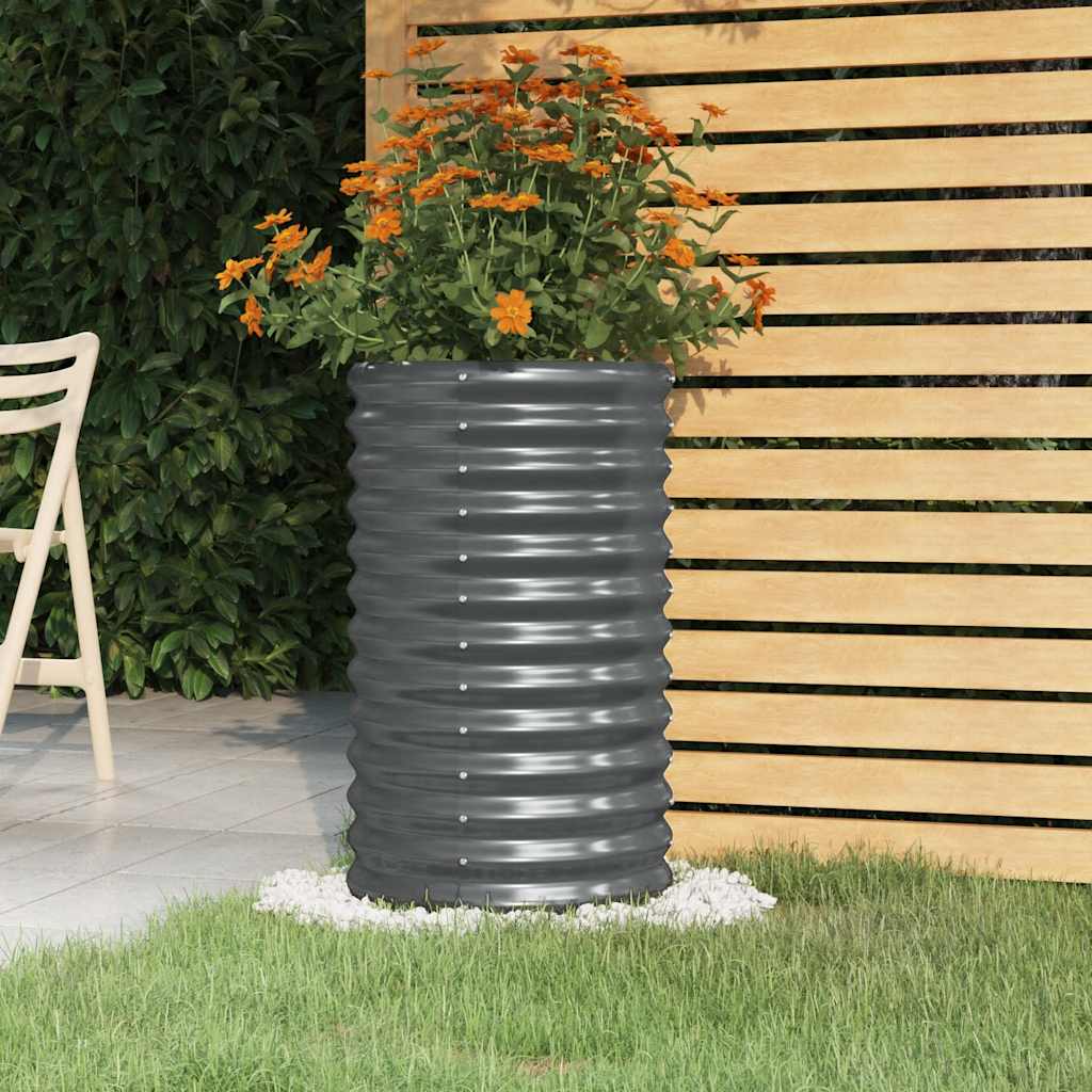 Fioriera Vidaxx 40x40x68 cm in acciaio zincato antracite