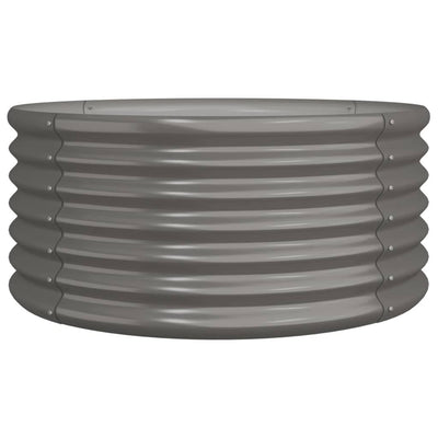Vidaxl Planning Box 80x80x36 cm en polvo -acero recubierto gris