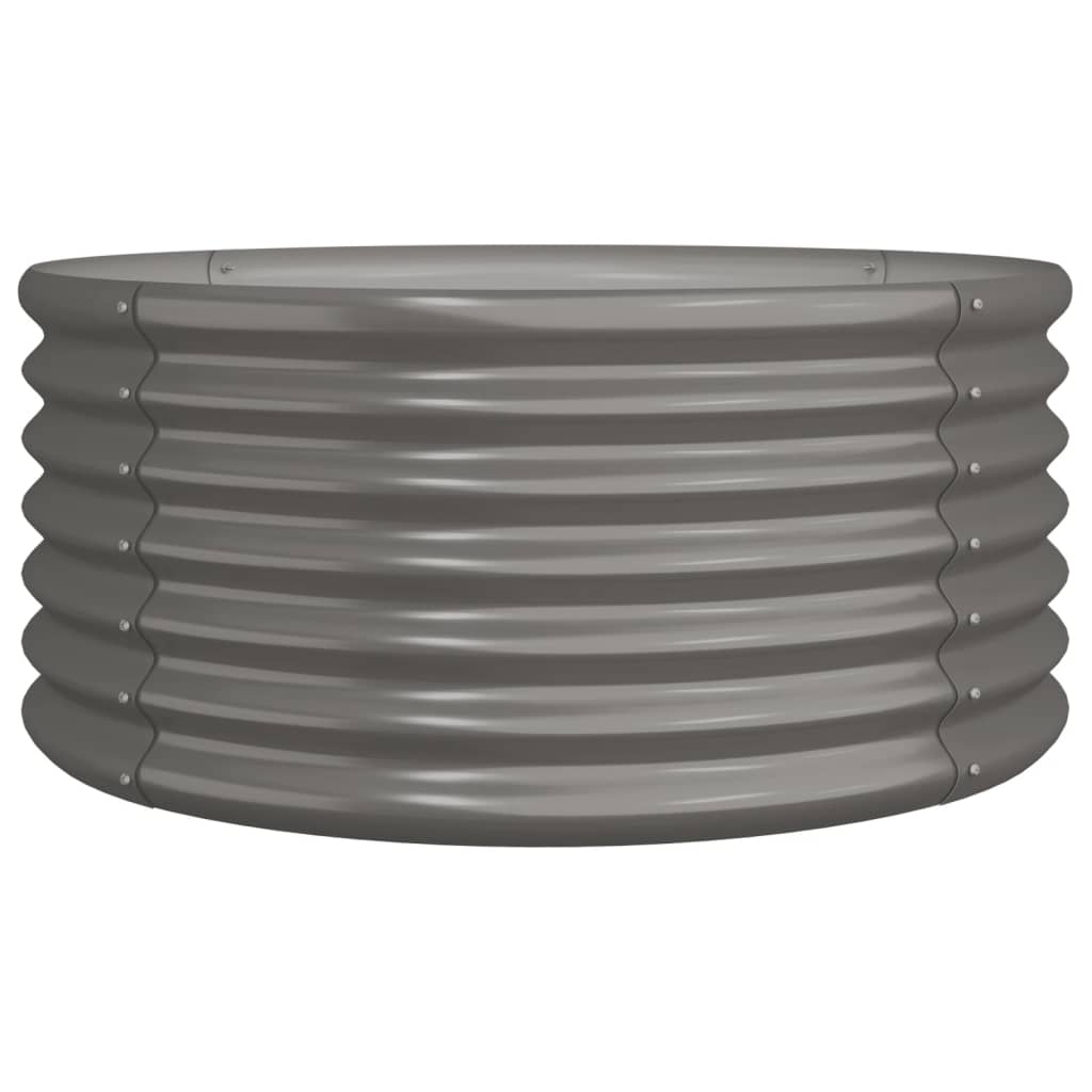 Vidaxl plantenbak 80x80x36 cm gegalvaniseerd staal grijs
