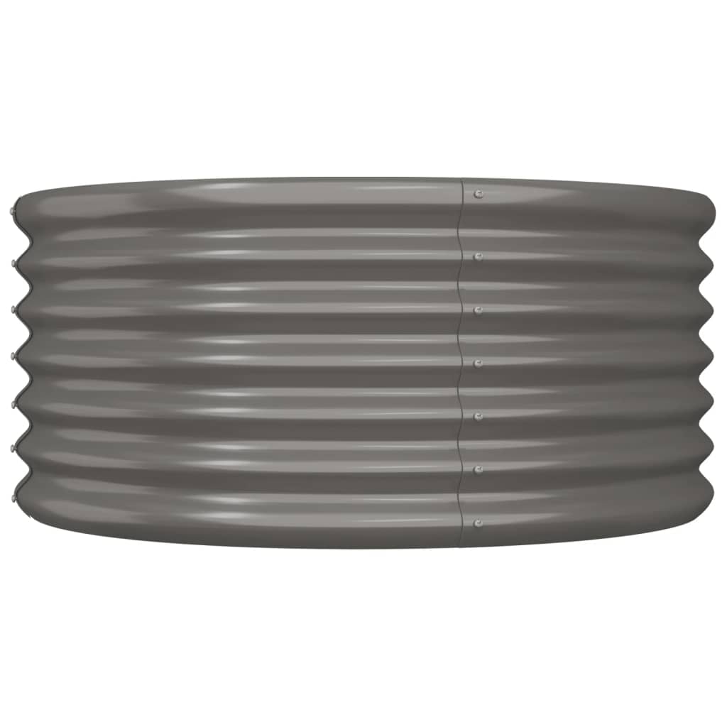 Vidaxl plantenbak 80x80x36 cm gegalvaniseerd staal grijs