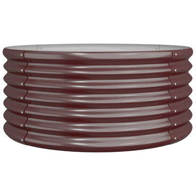 Casella di pianificazione Vidaxl 80x80x36 cm in polvere in acciaio rivestito