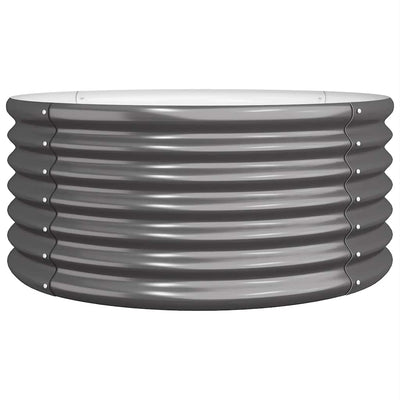 Casella di pianificazione Vidaxl 80x80x36 cm in polvere antracite in acciaio rivestito