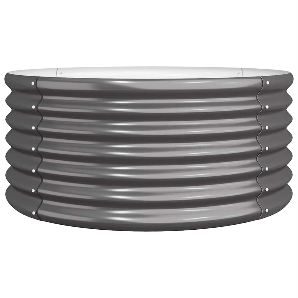 Vidaxl plantenbak 80x80x36 cm gegalvaniseerd staal antracietkleurig