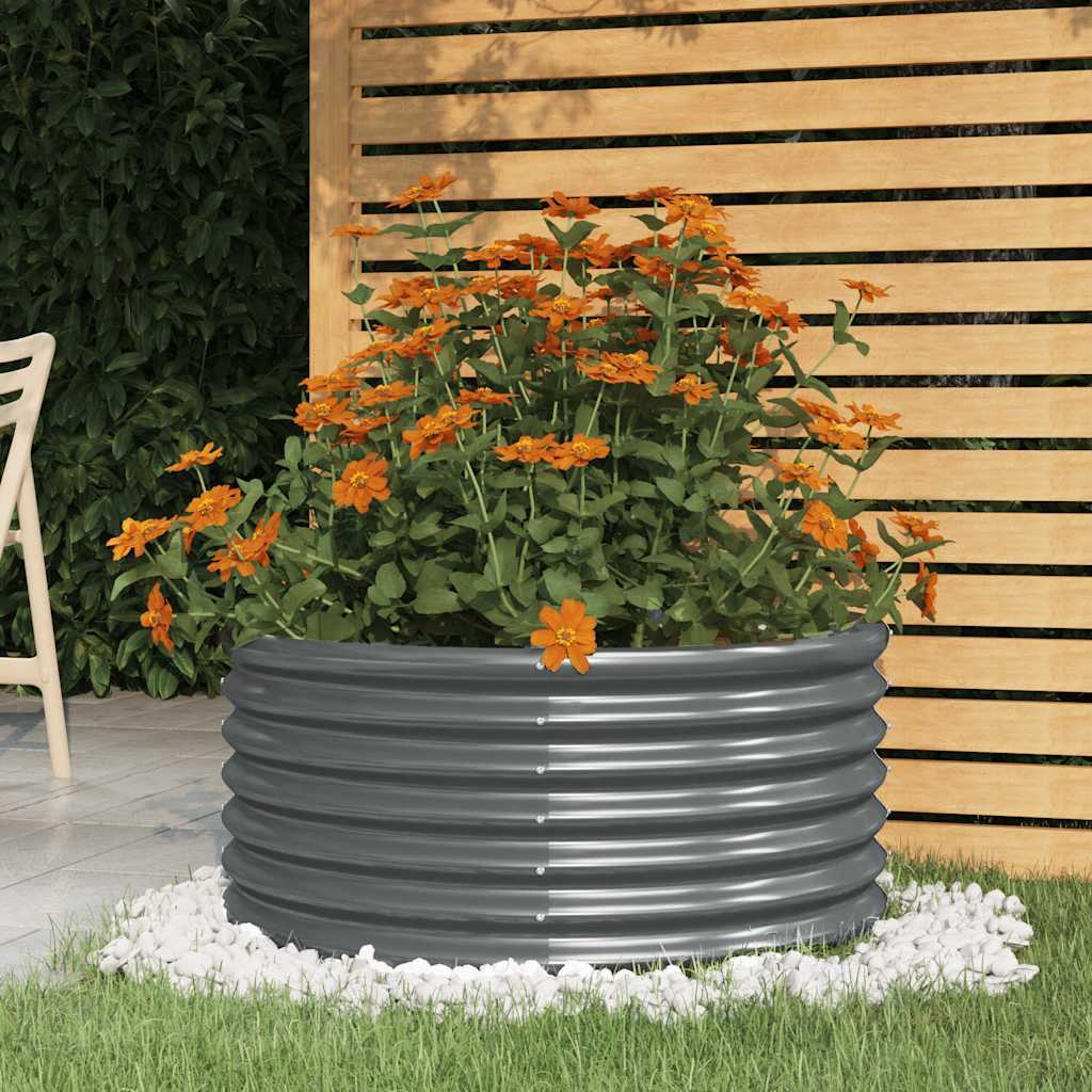 Vidaxl plantenbak 80x80x36 cm gegalvaniseerd staal antracietkleurig