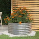 Vidaxl Planning Box 80x80x36 cm en polvo -acero de acero de color plateado