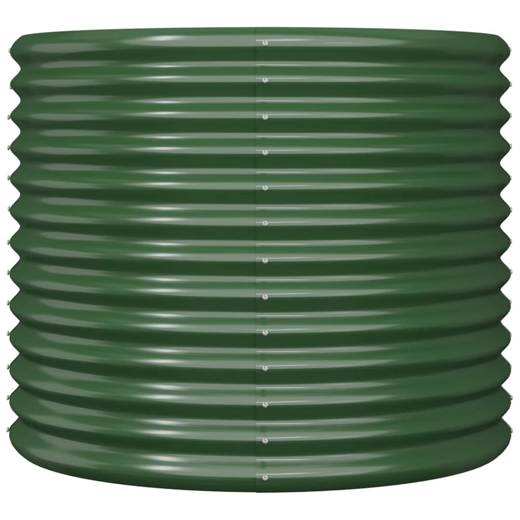 Vidaxl plantenbak 80x80x68 cm gegalvaniseerd staal groen