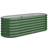 Casella di pianificazione Vidaxl 114x40x36 cm in polvere verdi in acciaio rivestito