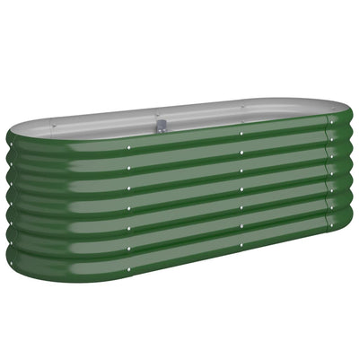 Casella di pianificazione Vidaxl 114x40x36 cm in polvere verdi in acciaio rivestito