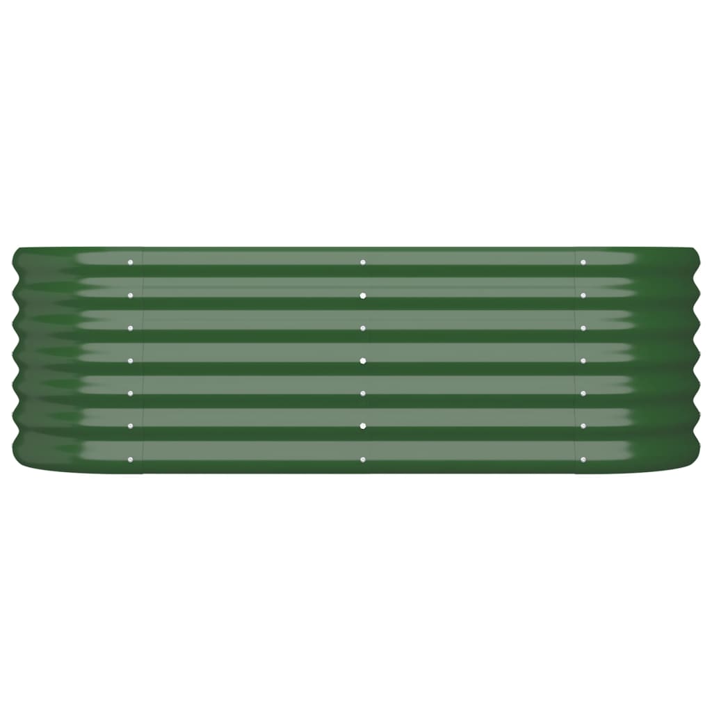 Casella di pianificazione Vidaxl 114x40x36 cm in polvere verdi in acciaio rivestito