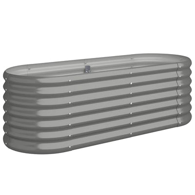 Casella di pianificazione Vidaxl 114x40x36 cm in polvere grigio rivestito