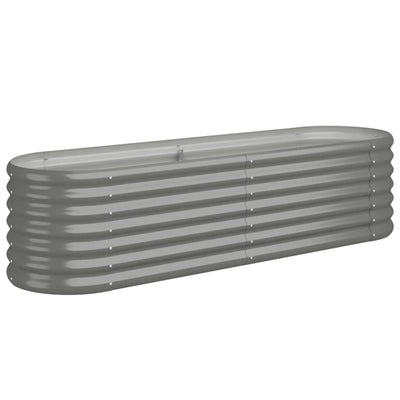 Vidaxl plantenbak 152x40x36 cm gegalvaniseerd staal grijs