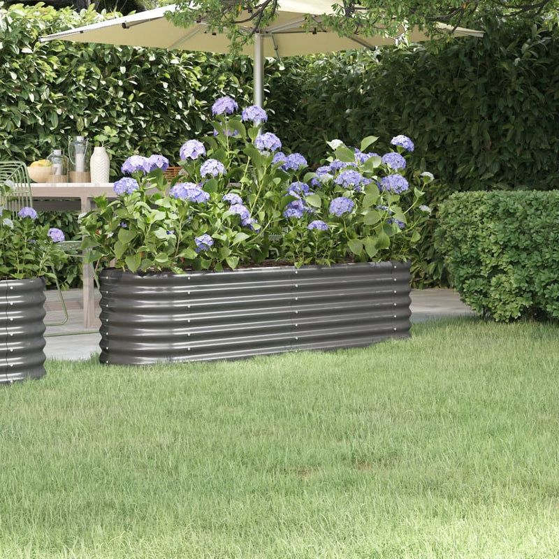 Vidaxl fioriera 152x40x36 cm in polvere grigio ricoperto