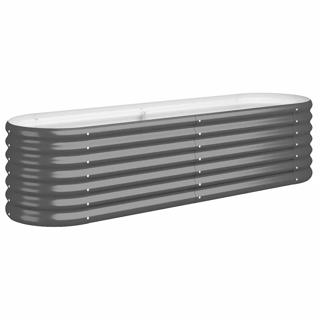 Casella di pianificazione Vidaxl 152x40x36 cm in polvere con antracite in acciaio rivestito