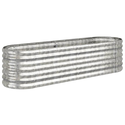 Vidaxl plantenbak 152x40x36 cm gegalvaniseerd staal zilverkleurig