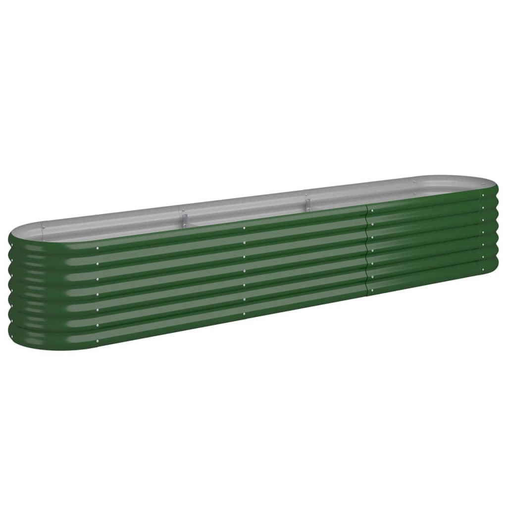Vidaxl plantenbak 224x40x36 cm gegalvaniseerd staal groen