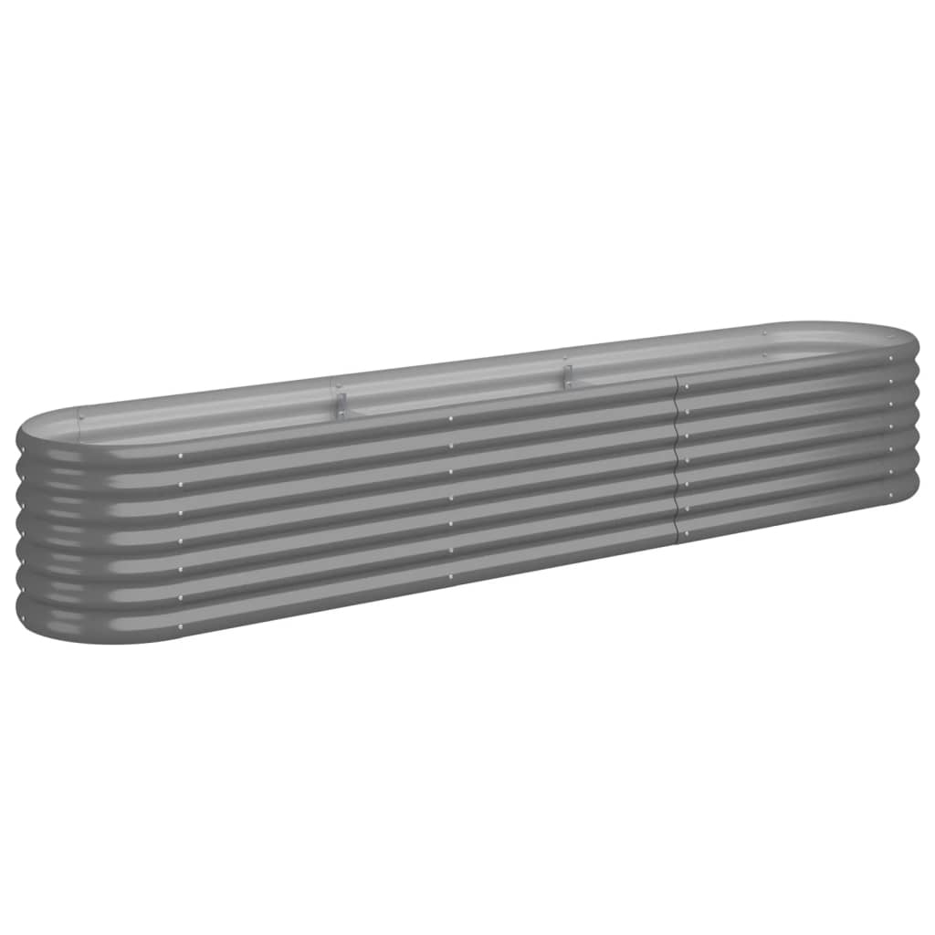 Scatola di pianificazione Vidaxl 224x40x36 cm in polvere grigio rivestito