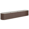 Casella di pianificazione Vidaxl 224x40x36 cm in polvere ricoperta di marrone rivestito