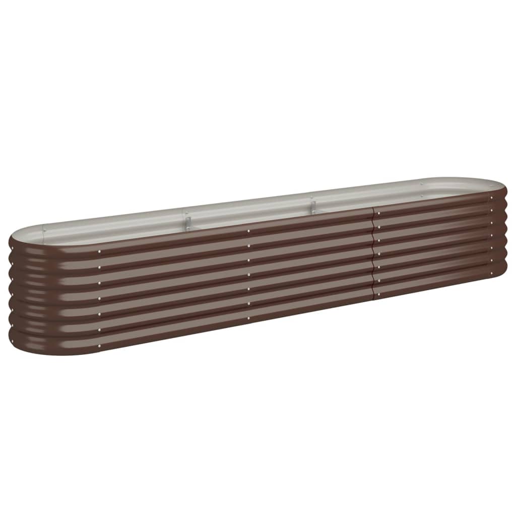 Vidaxl plantenbak 224x40x36 cm gegalvaniseerd staal bruin