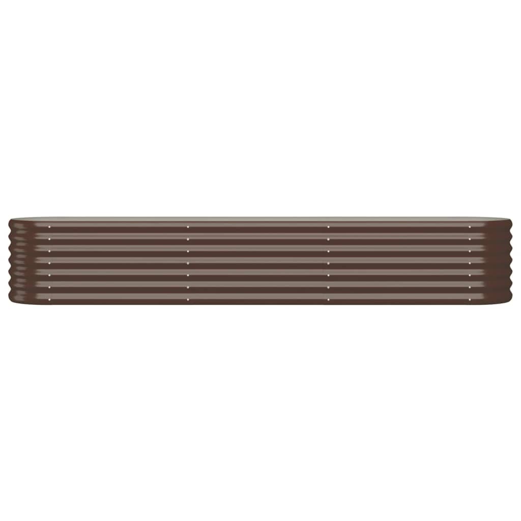 Vidaxl plantenbak 224x40x36 cm gegalvaniseerd staal bruin