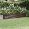 Casella di pianificazione Vidaxl 224x40x36 cm in polvere ricoperta di marrone rivestito