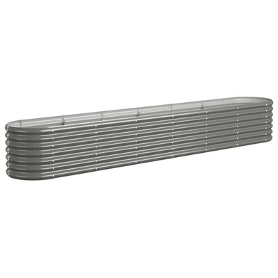 Casella di pianificazione Vidaxl 260x40x36 cm in polvere grigio rivestito