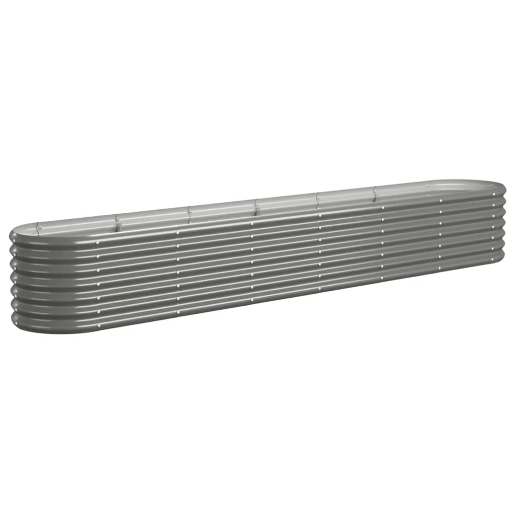 Vidaxl plantenbak 260x40x36 cm gegalvaniseerd staal grijs