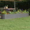 Casella di pianificazione Vidaxl 260x40x36 cm in polvere grigio rivestito