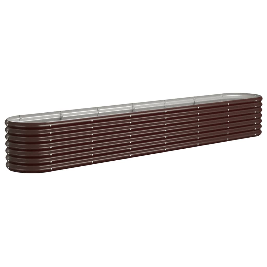 Vidaxl plantenbak 260x40x36 cm gegalvaniseerd staal bruin