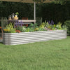 Vidaxl Planning Box 260x40x36 cm en polvo -acero cubierto de plata de color