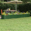 Vidaxl Plantera 332x40x36 cm en polvo -acero verde