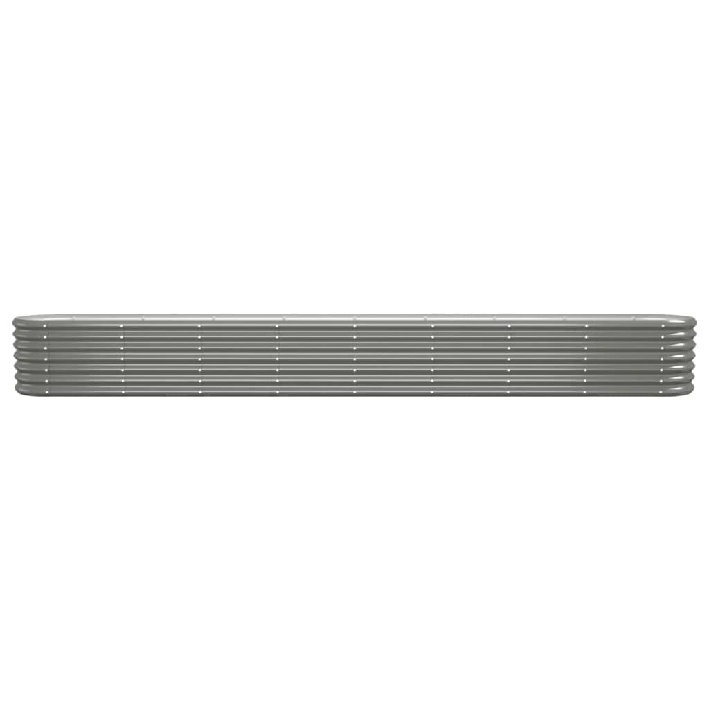 Vidaxl plantenbak 332x40x36 cm gegalvaniseerd staal grijs