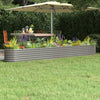 Vidaxl fioriera 332x40x36 cm in polvere grigio ricoperto