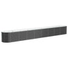 Vidaxl fioriera 332x40x36 cm in polvere antracite in acciaio rivestito