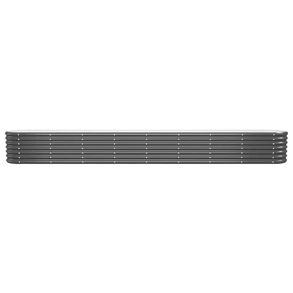 Vidaxl plantenbak 332x40x36 cm gegalvaniseerd staal antracietkleurig