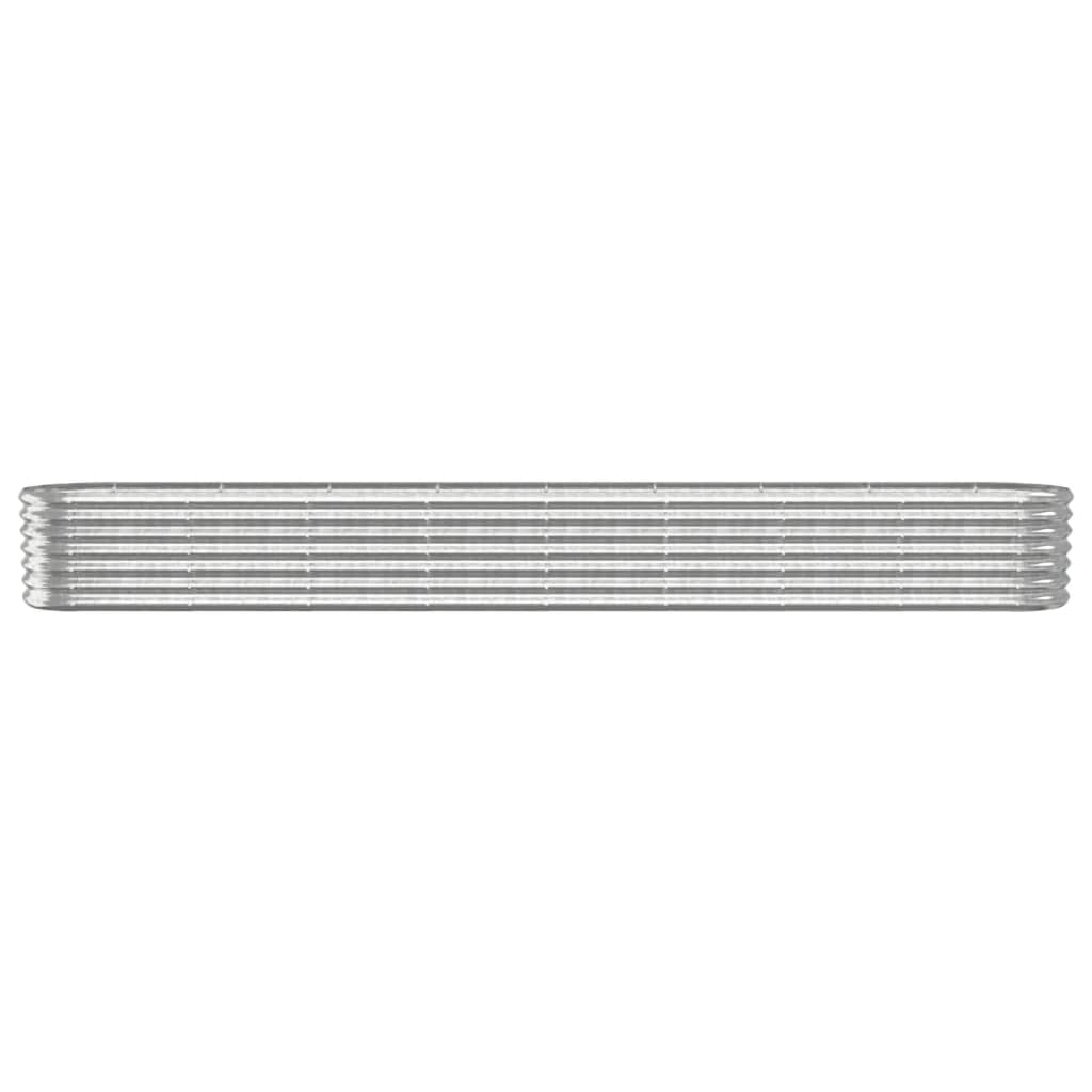 Vidaxl plantenbak 332x40x36 cm gegalvaniseerd staal zilverkleurig
