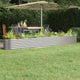 VidaXL Planter 332x40x36 cm powder -coated steel silver colored