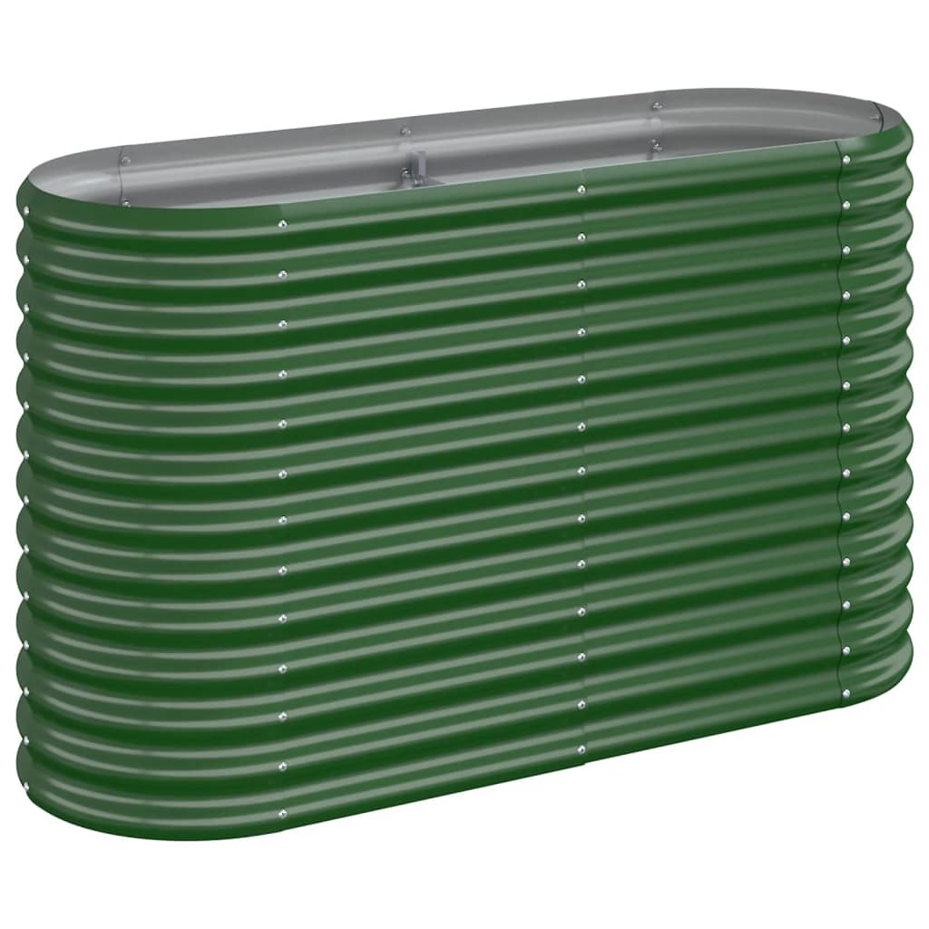 Vidaxl plantenbak 114x40x68 cm gegalvaniseerd staal groen