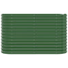Casella di pianificazione Vidaxl 114x40x68 cm in polvere verdi in acciaio rivestito