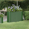 Casella di pianificazione Vidaxl 114x40x68 cm in polvere verdi in acciaio rivestito