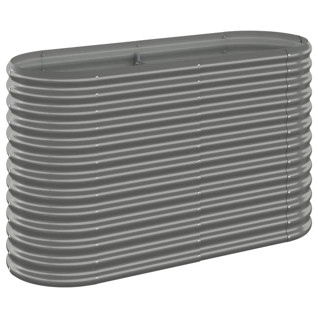 Vidaxl plantenbak 114x40x68 cm gegalvaniseerd staal grijs