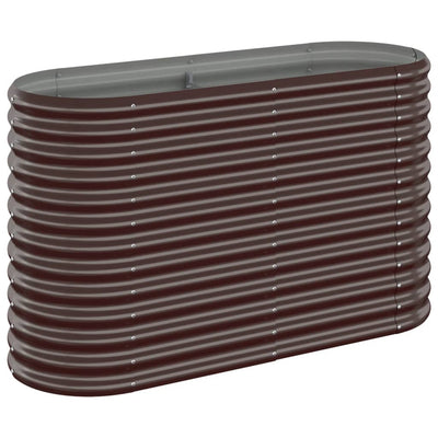 Casella di pianificazione Vidaxl 114x40x68 cm in polvere ricoperta di marrone rivestito