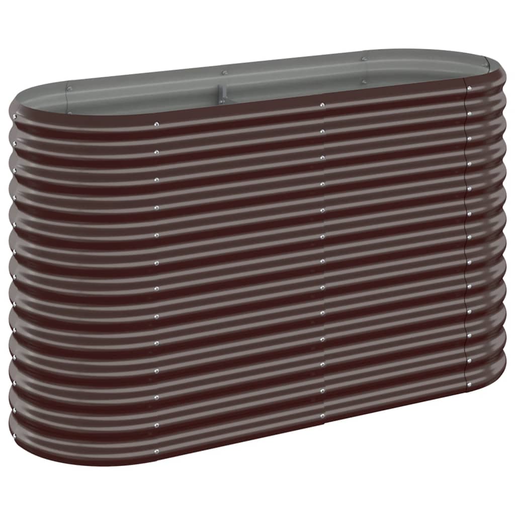 Vidaxl plantenbak 114x40x68 cm gegalvaniseerd staal bruin
