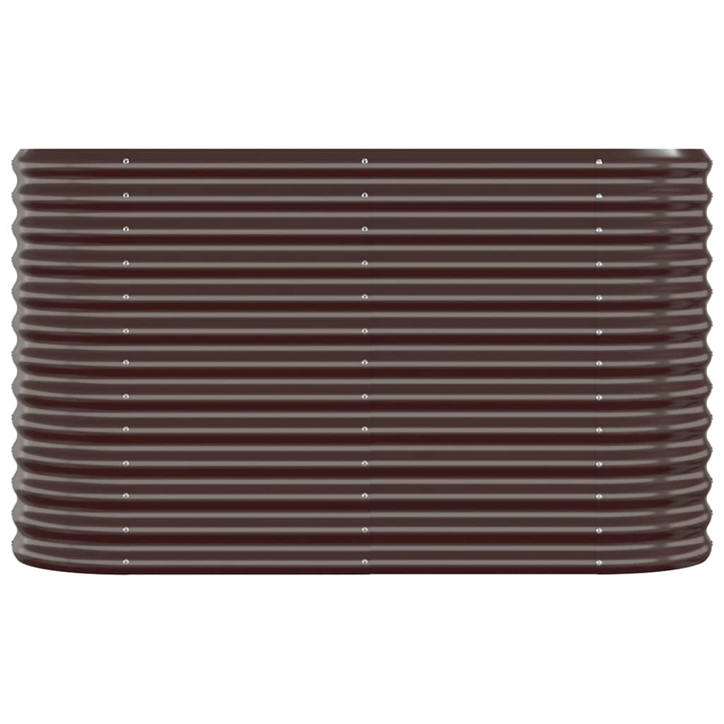 Vidaxl plantenbak 114x40x68 cm gegalvaniseerd staal bruin